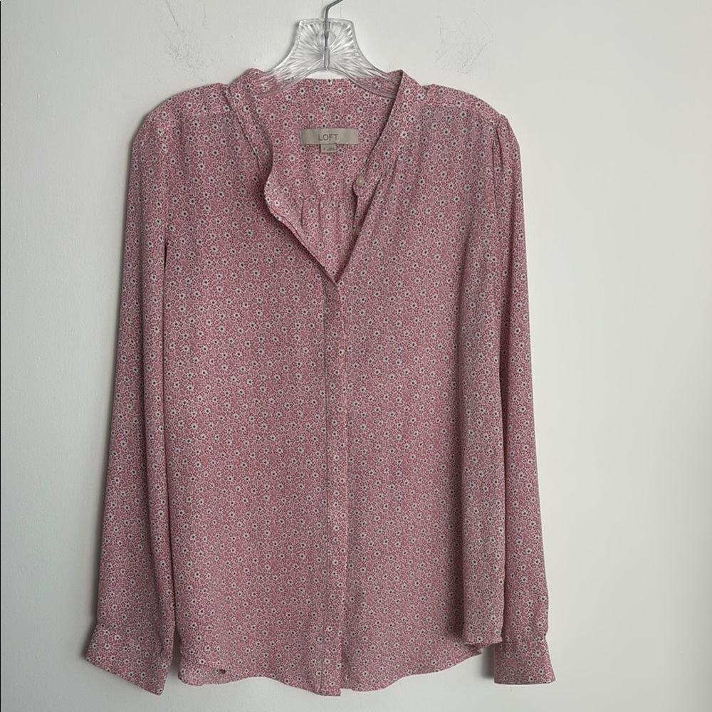 LOFT Rose Patterned Blouse